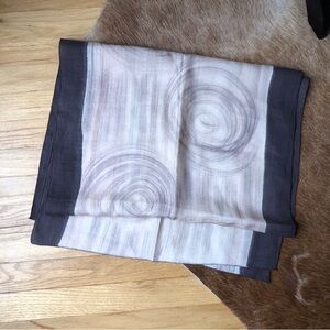 Armani Cashmere Silk Blend Multicolor Scarf Abstract Patterned